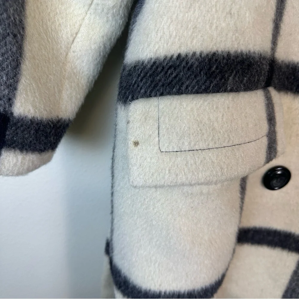 DALE DRESSIN For Paul Levy Designs Plaid Double-Breasted Women's Wool Coat - Picture 10 of 10